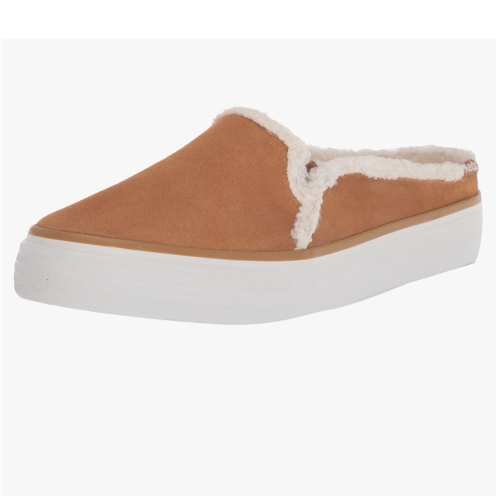 Keds Tan and White Women's Slippers